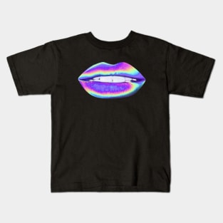 Pinkish Holo Lips Kids T-Shirt